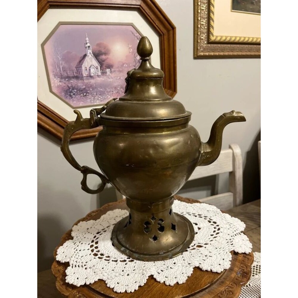 Antique Brass or Bronze Tea Kettle